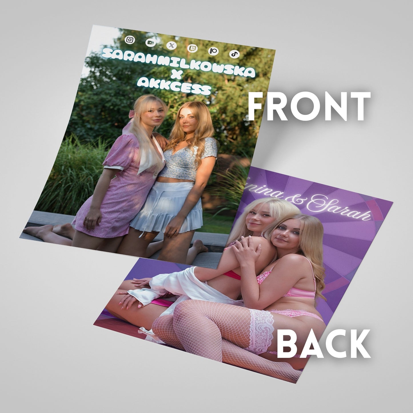 Sarah Milkowski & Akkcess Signiertes Kalender Bundle 2026 – 2er Set Wandkalender DIN A3 – 50 Stk. Limitiert für Dartfans & Sammler