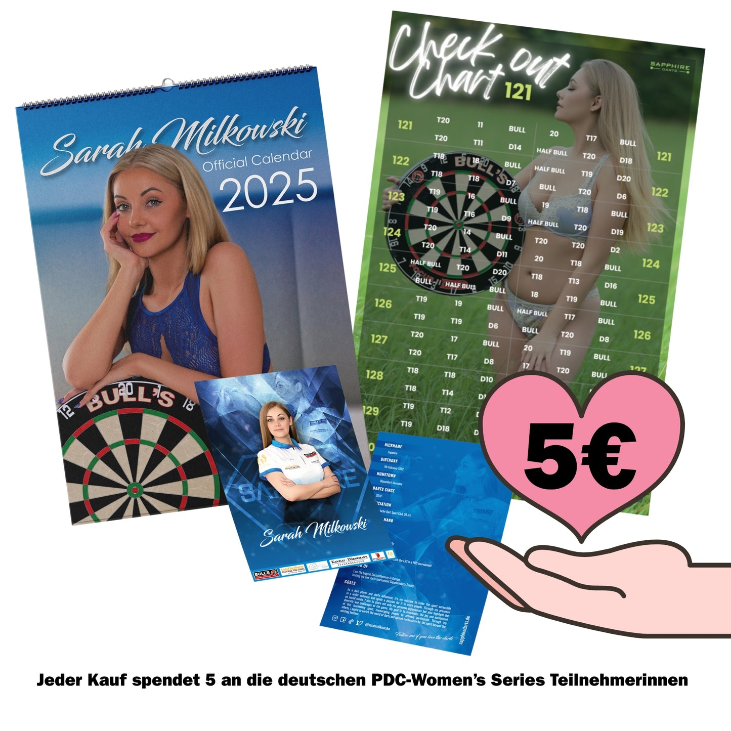 Spicy Support Bundle - 2025 Kalender + Poster + Autogramm + Surprise Goodies + Support für die PDC Mädels