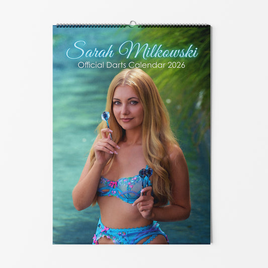 Sarah Milkowski & Akkcess Signed Calendar Bundle 2026 – 2-Piece Wall Calendar Set DIN A3 – Limited to 50 Copies for Darts Fans & Collectors