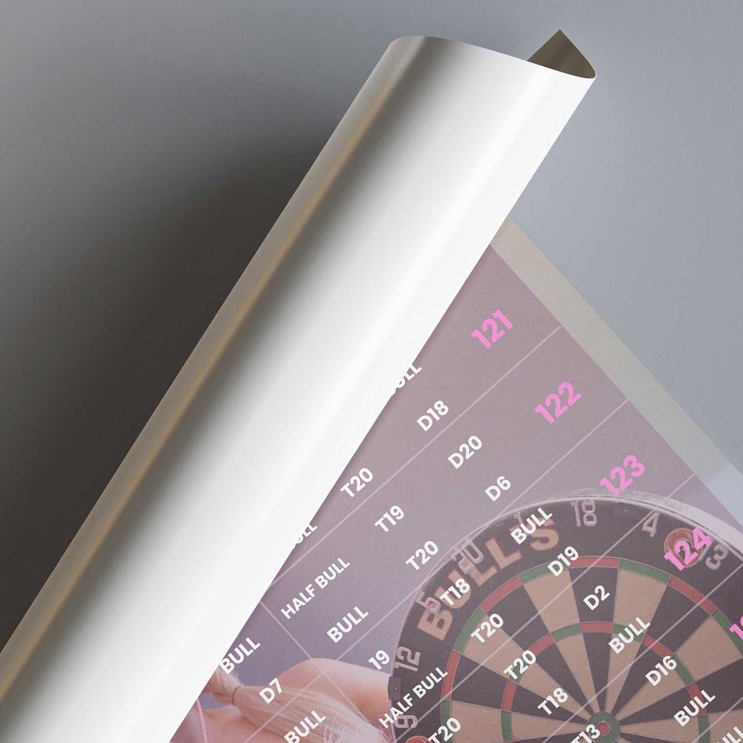 Poster 121 Check Out Chart Akkcess für Darts Fans