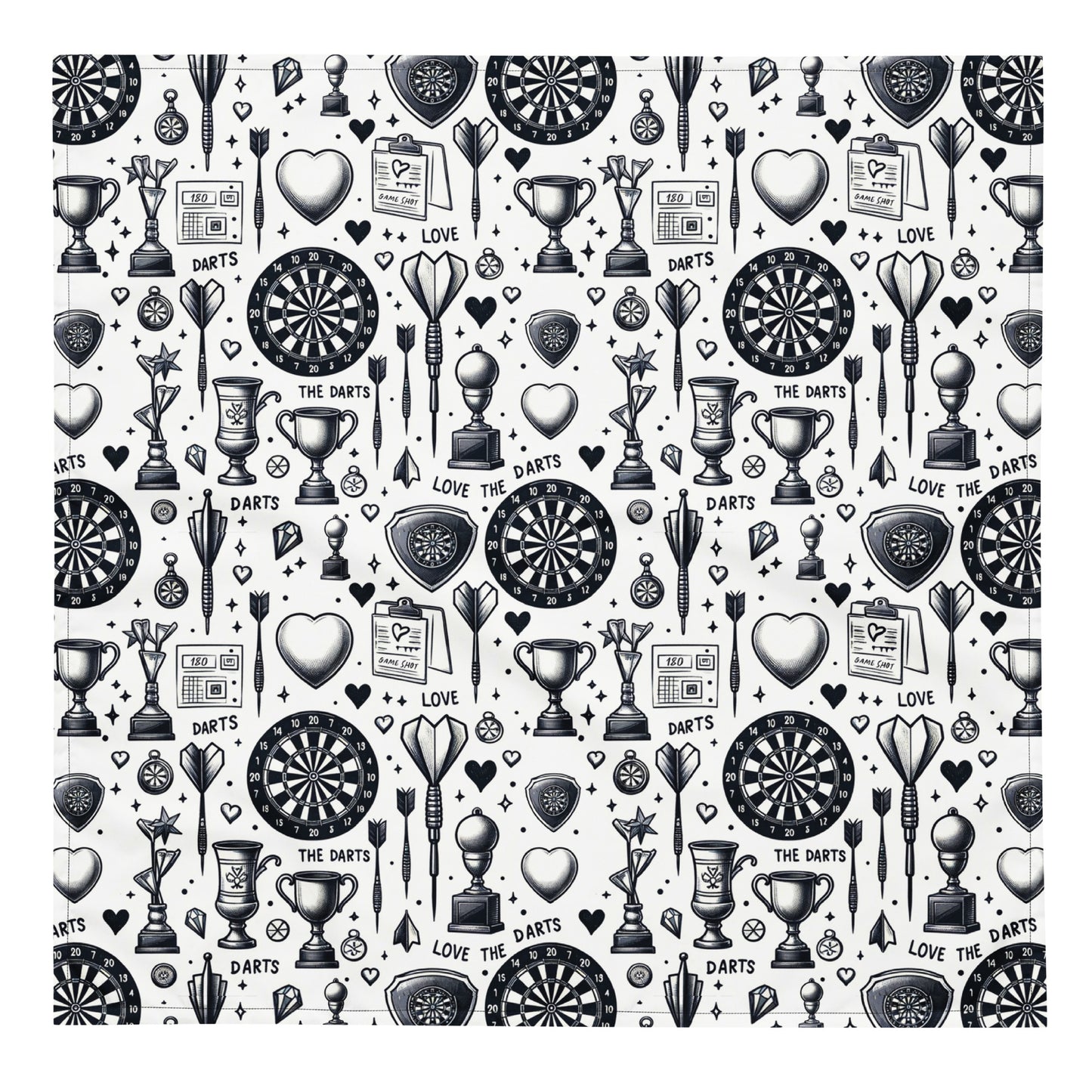 Bandana Love the Darts All-in-One Tuch Schal Halstuch Stirnband