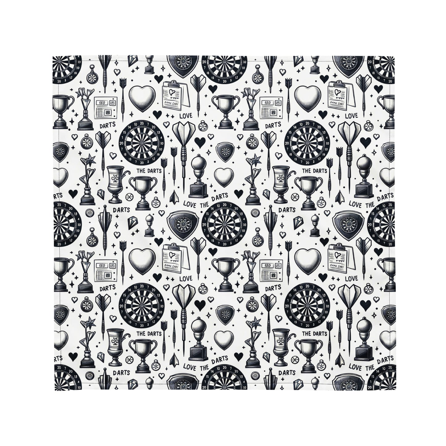 Bandana Love the Darts All-in-One Tuch Schal Halstuch Stirnband