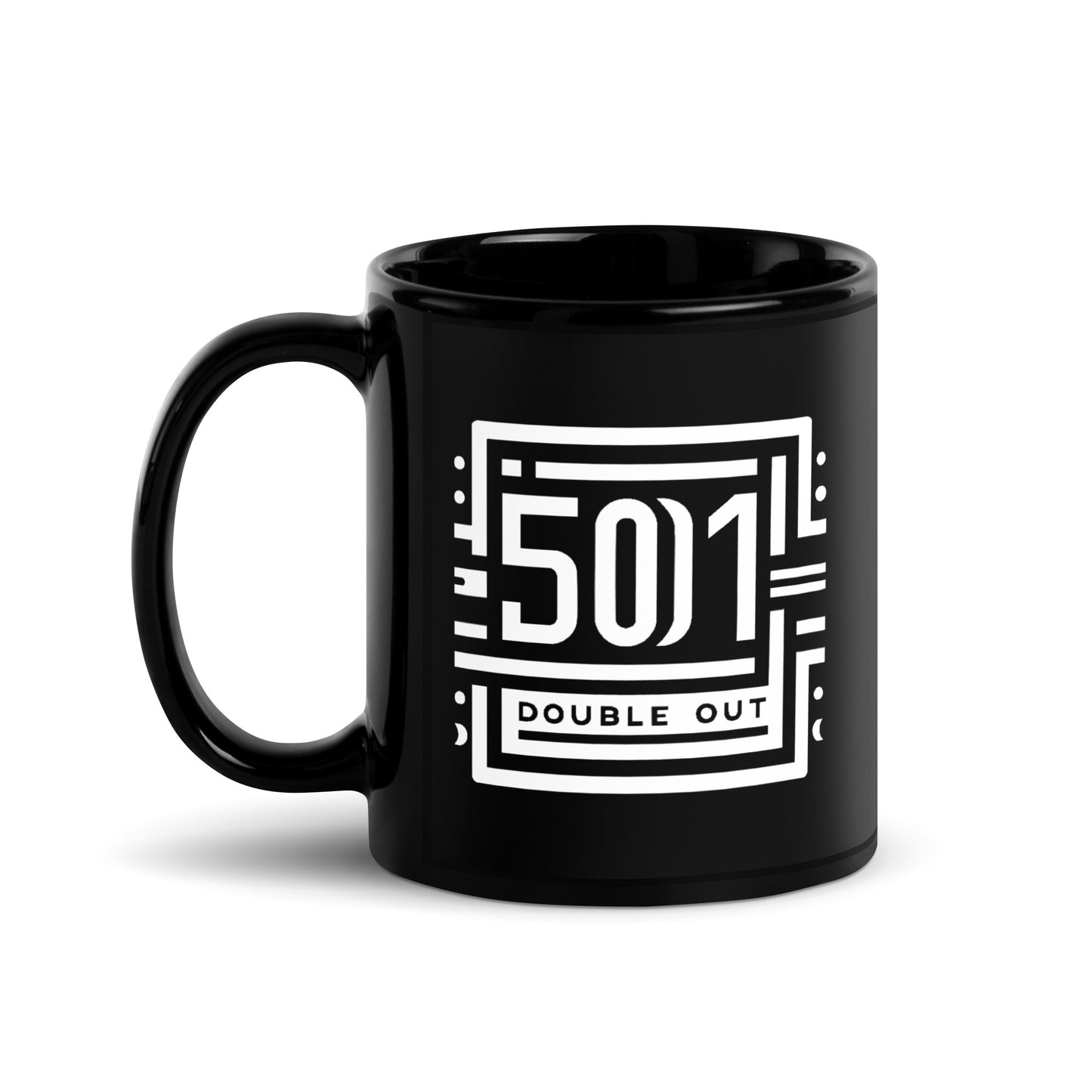 Schwarze glänzende Tasse Kaffeetasse 501 Double Out 2.0 w