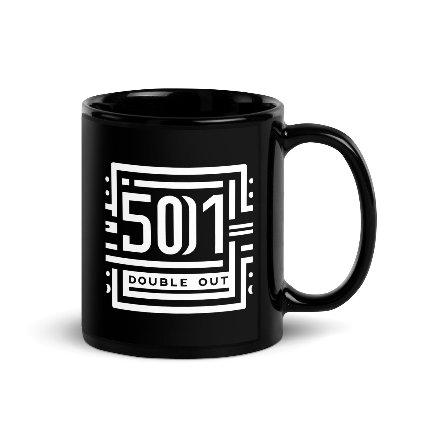 Schwarze glänzende Tasse Kaffeetasse 501 Double Out 2.0 w