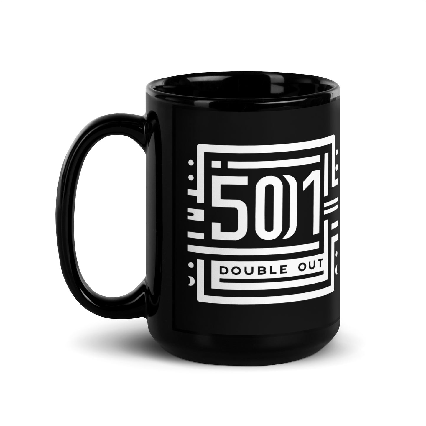 Schwarze glänzende Tasse Kaffeetasse 501 Double Out 2.0 w