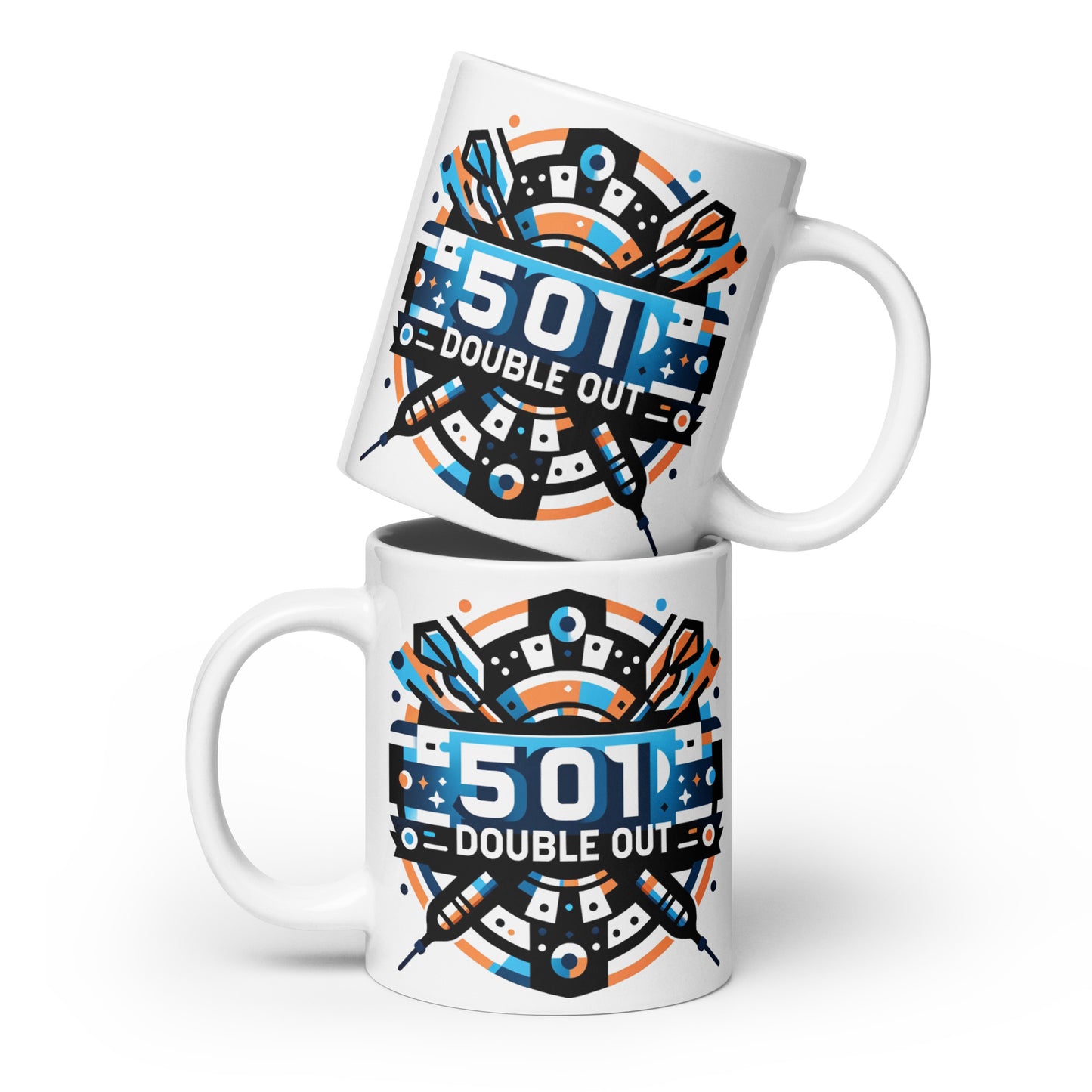 Tasse Weiß, glänzend Kaffeetasse 501 Double Out bunt