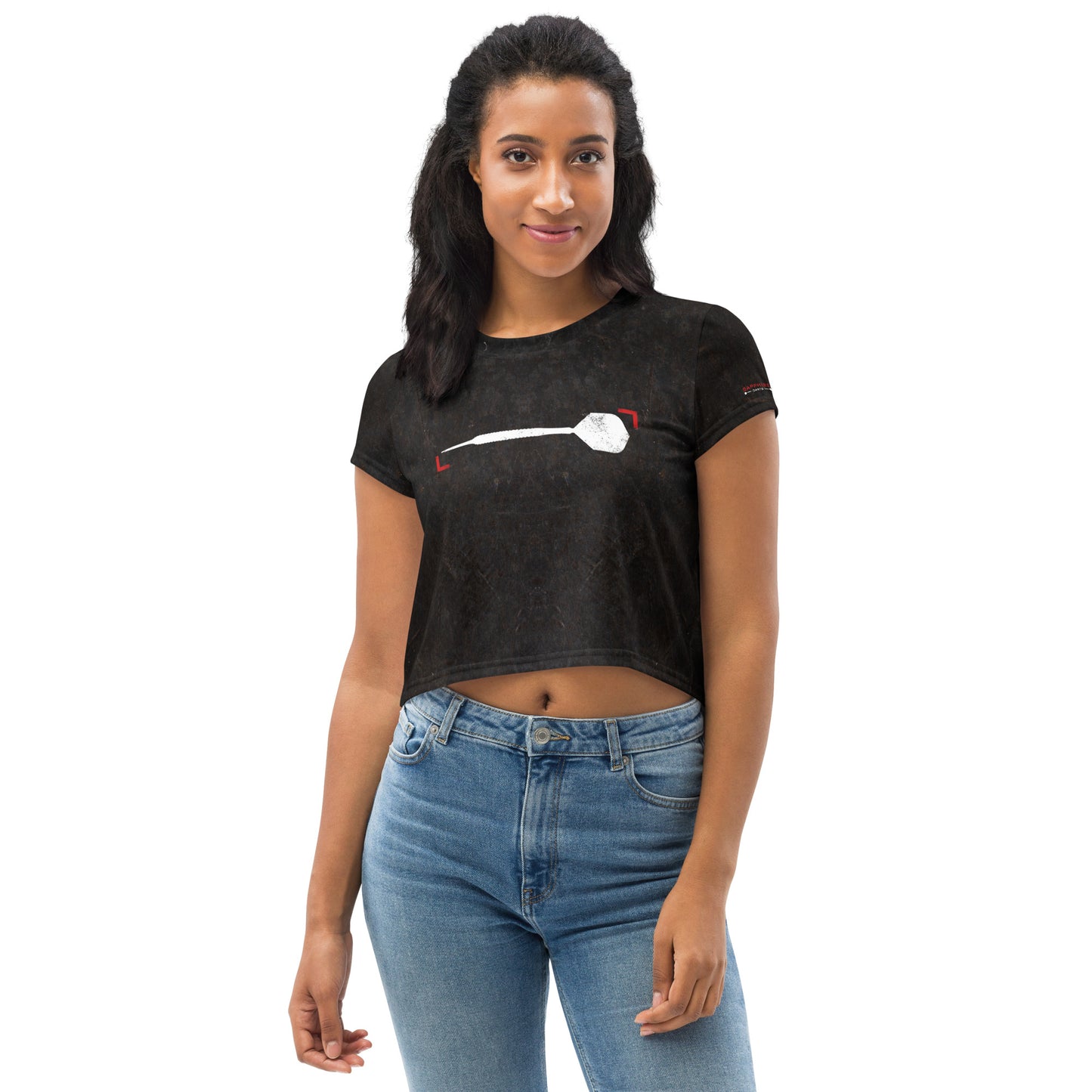 Crop T-Shirt Allover-Print Dart Befehl Grunge by Lupo