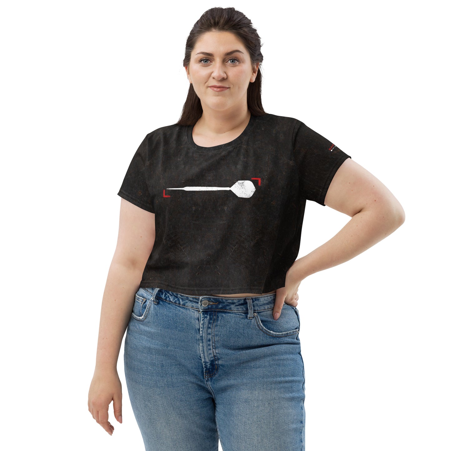 Crop T-Shirt Allover-Print Dart Befehl Grunge by Lupo