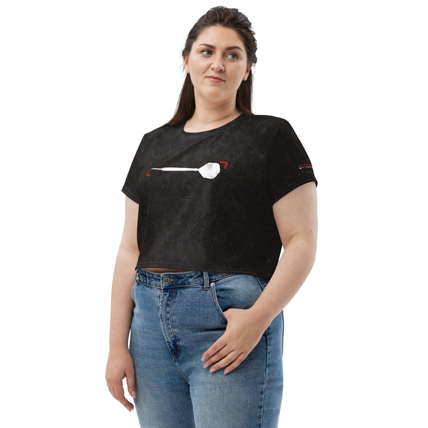 Crop T-Shirt Allover-Print Dart Befehl Grunge by Lupo