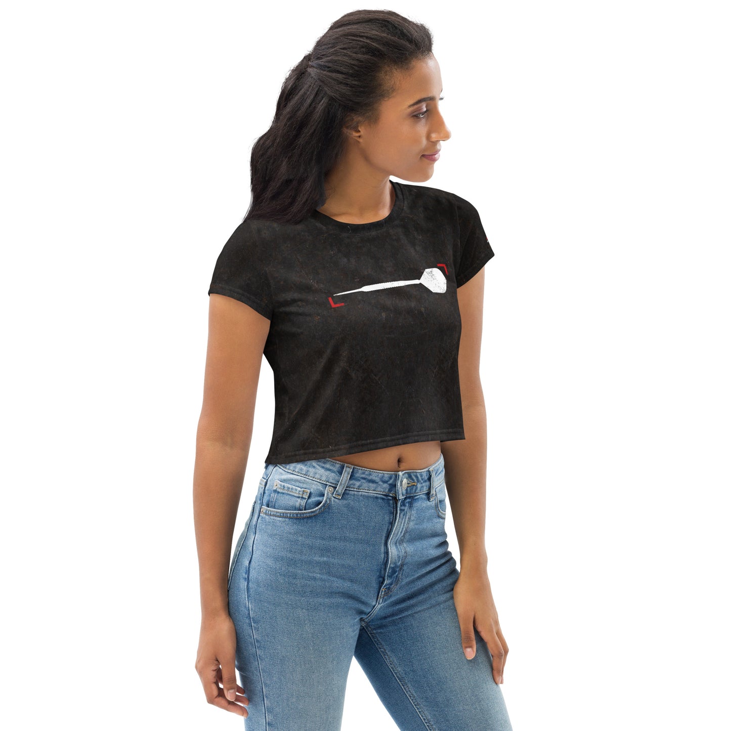 Crop T-Shirt Allover-Print Dart Befehl Grunge by Lupo