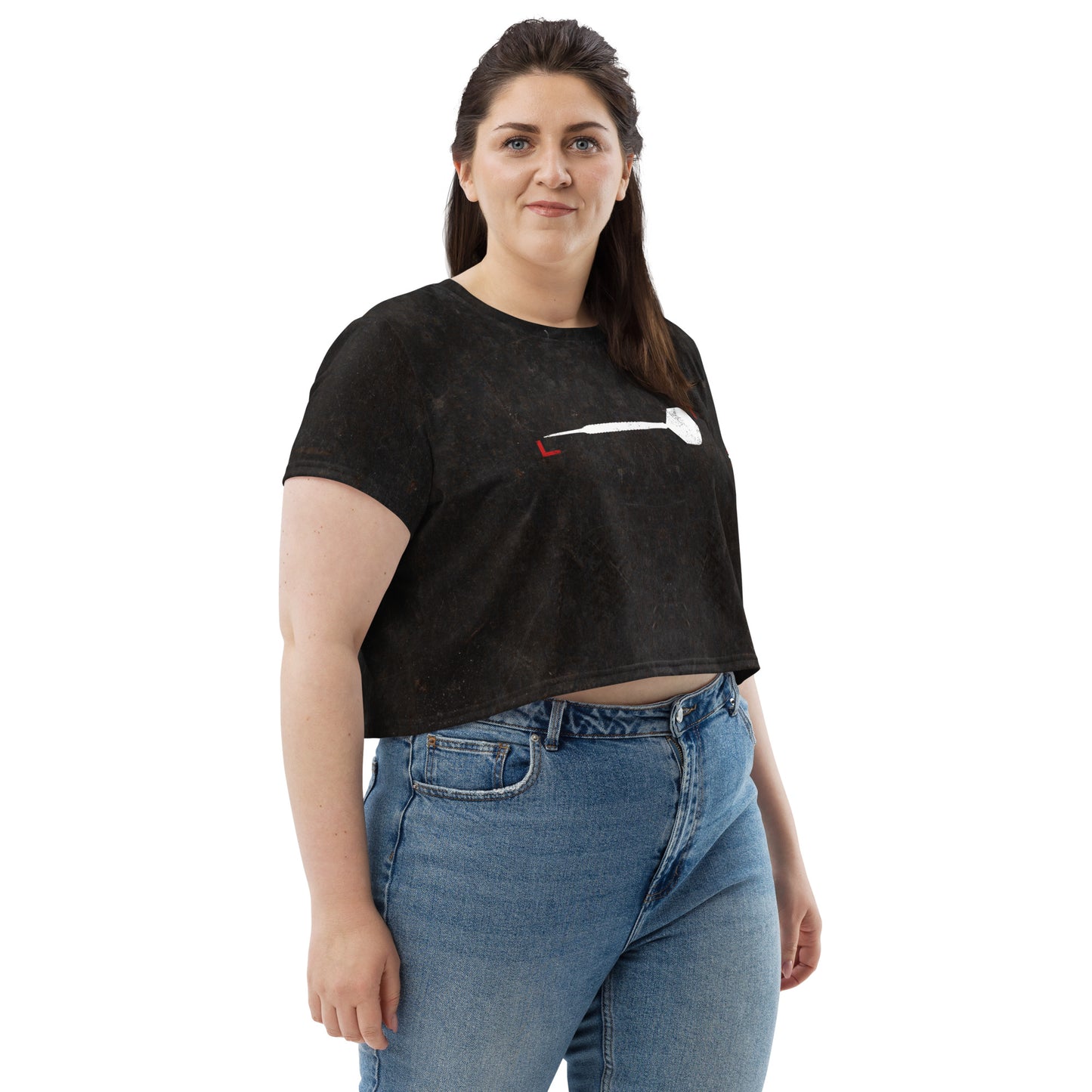 Crop T-Shirt Allover-Print Dart Befehl Grunge by Lupo