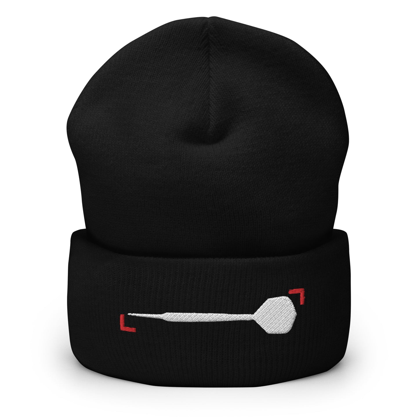 Umgeschlagene Beanie Dartpfeil Grunge by Lupo Schwarz