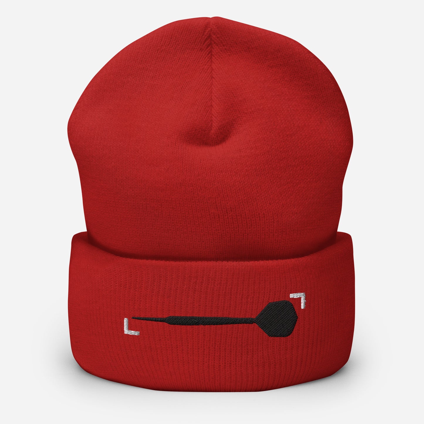 Umgeschlagene Beanie Dartpfeil Grunge by Lupo Rot