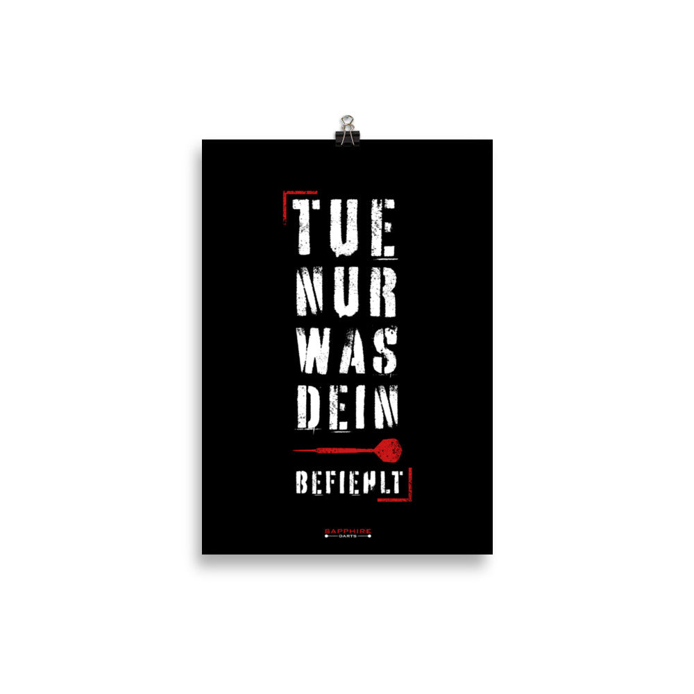 Poster Wanddekoration Dartraum Dart Befehl Grunge by Lupo