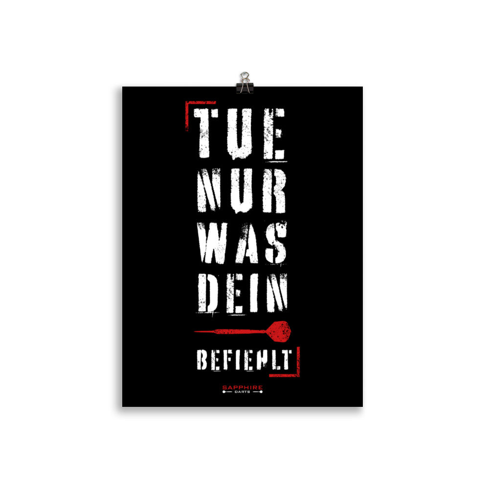Poster Wanddekoration Dartraum Dart Befehl Grunge by Lupo