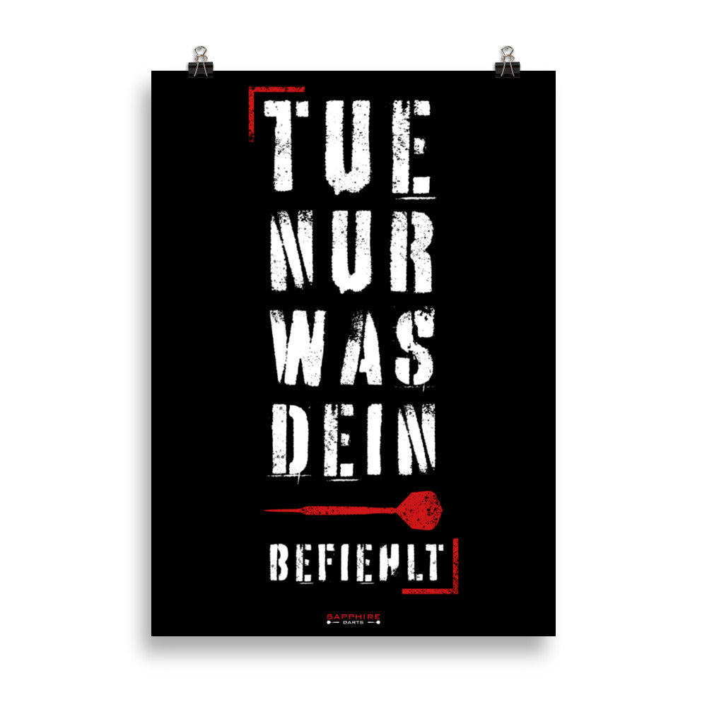 Poster Wanddekoration Dartraum Dart Befehl Grunge by Lupo