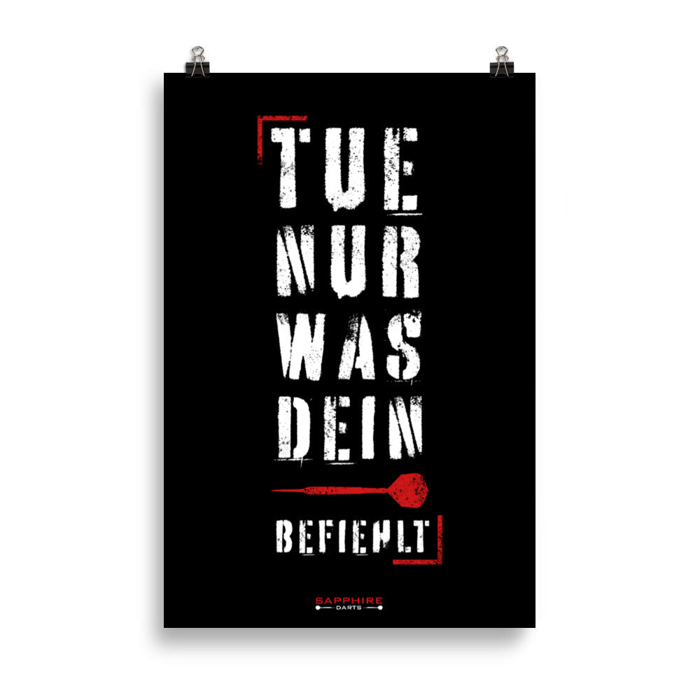 Poster Wanddekoration Dartraum Dart Befehl Grunge by Lupo