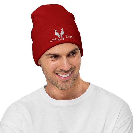Bestickte Beanie Mütze Lupo