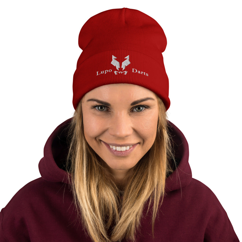 Bestickte Beanie Mütze Lupo