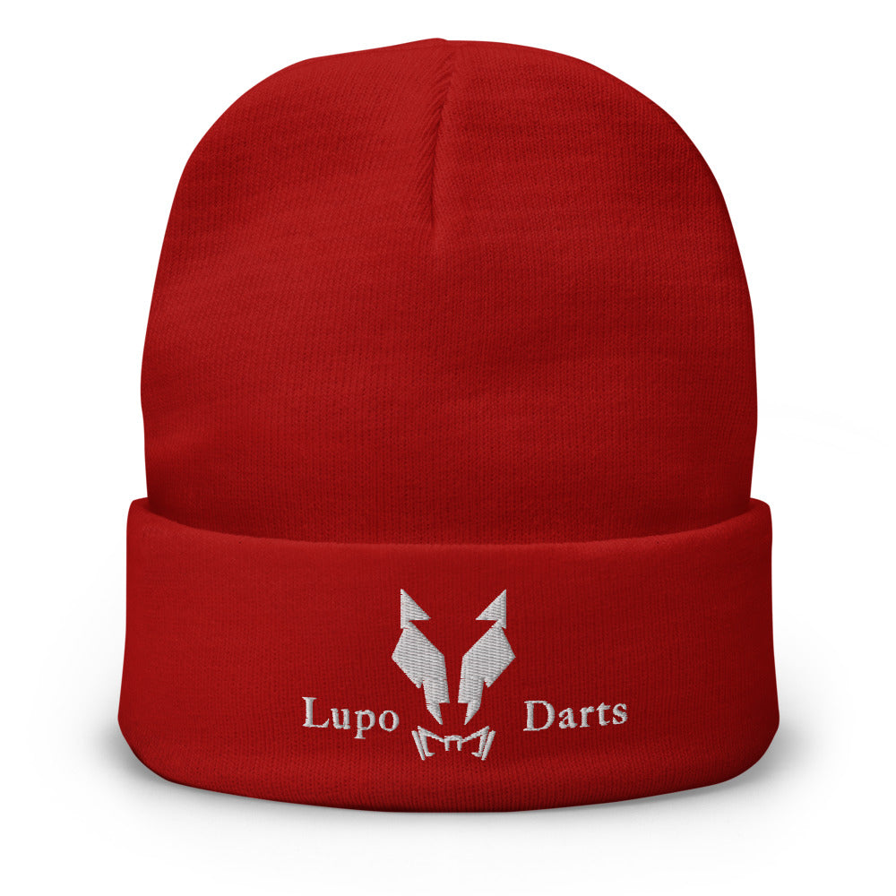 Bestickte Beanie Mütze Lupo