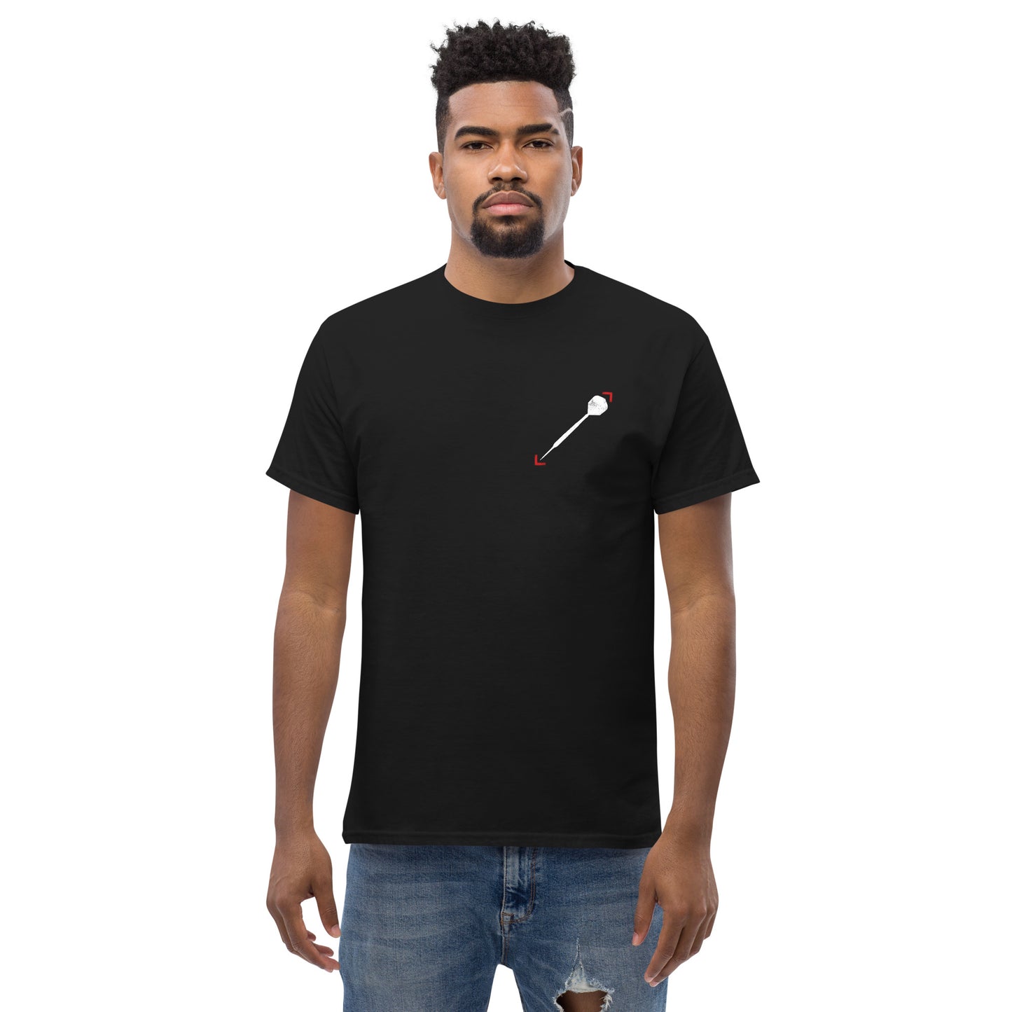 Klassisches T-Shirt Herren Dartpfeil Grunge by Lupo