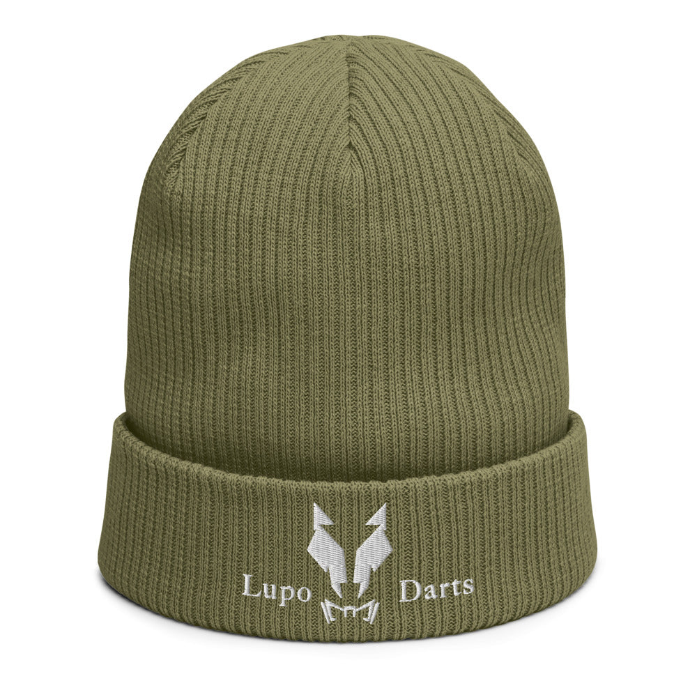 Gerippte Bio-Beanie Mütze Lupo