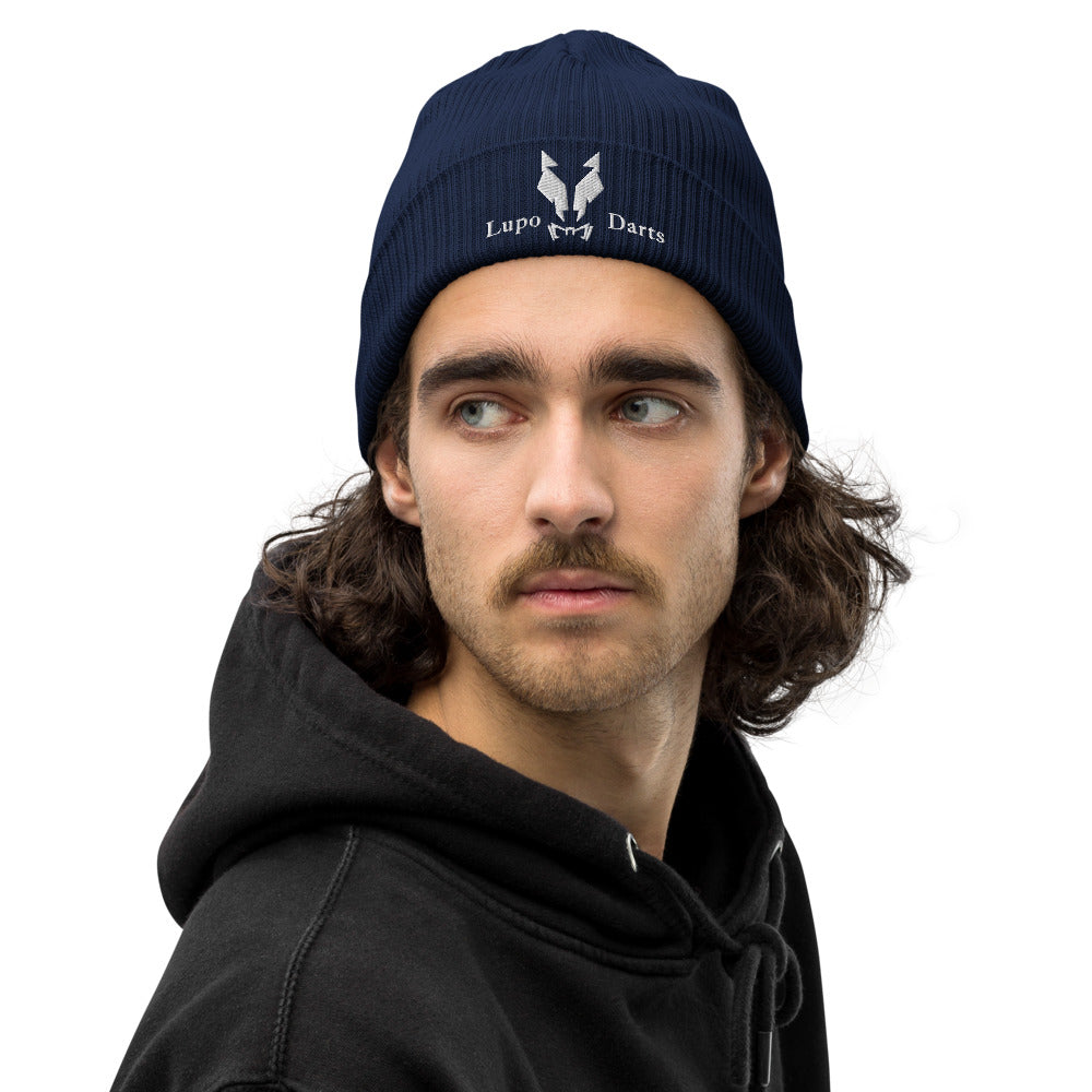Gerippte Bio-Beanie Mütze Lupo