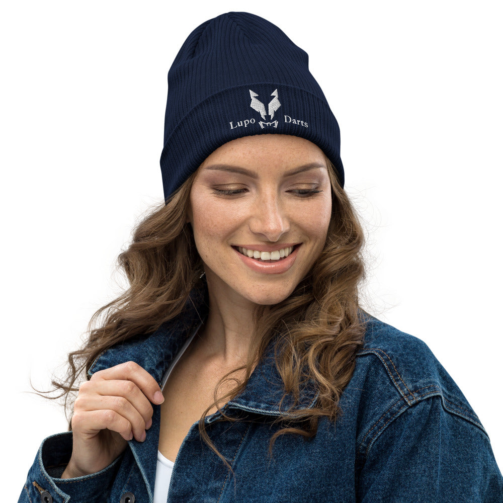 Gerippte Bio-Beanie Mütze Lupo