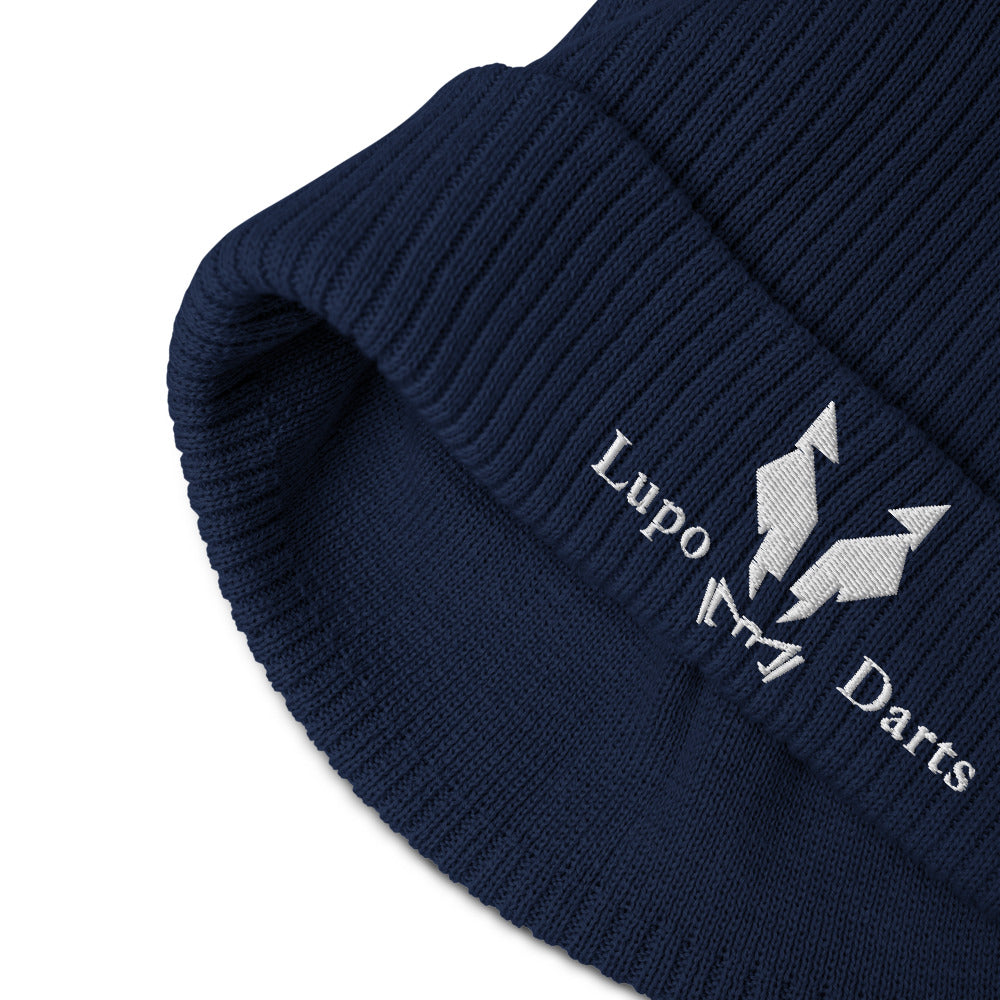 Gerippte Bio-Beanie Mütze Lupo