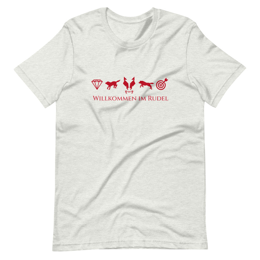 Kurzärmeliges T-Shirt Unisex Lupo "Willkommen im Rudel"