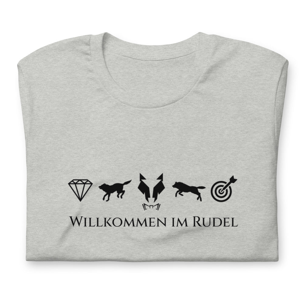 Kurzärmeliges T-Shirt Unisex Lupo "Willkommen im Rudel"