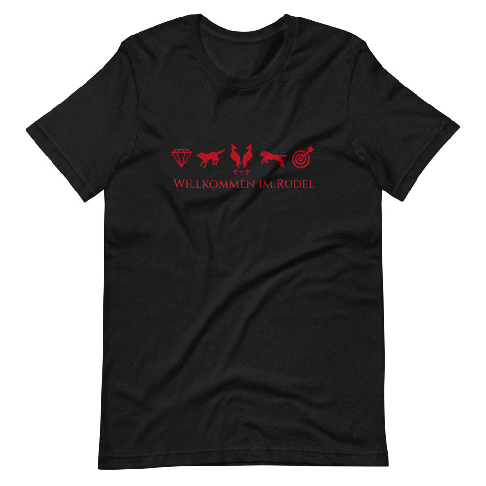 Kurzärmeliges T-Shirt Unisex Lupo "Willkommen im Rudel"
