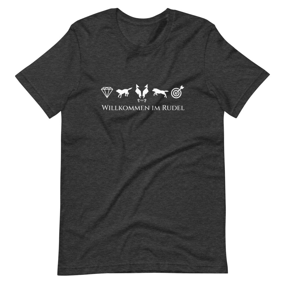 Kurzärmeliges T-Shirt Unisex Lupo "Willkommen im Rudel"