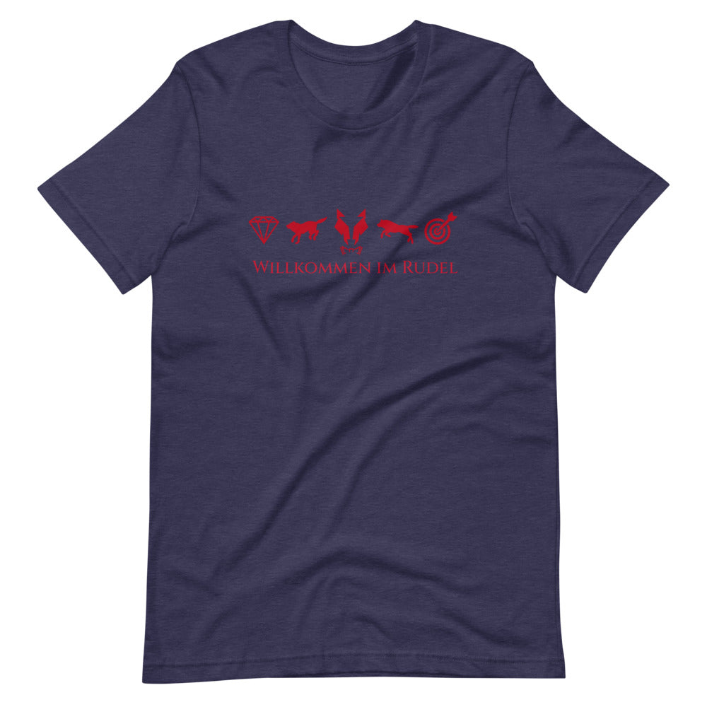 Kurzärmeliges T-Shirt Unisex Lupo "Willkommen im Rudel"