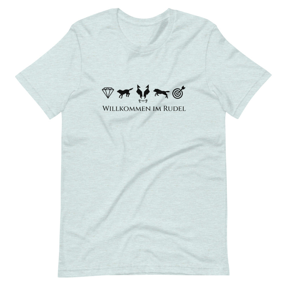 Kurzärmeliges T-Shirt Unisex Lupo "Willkommen im Rudel"