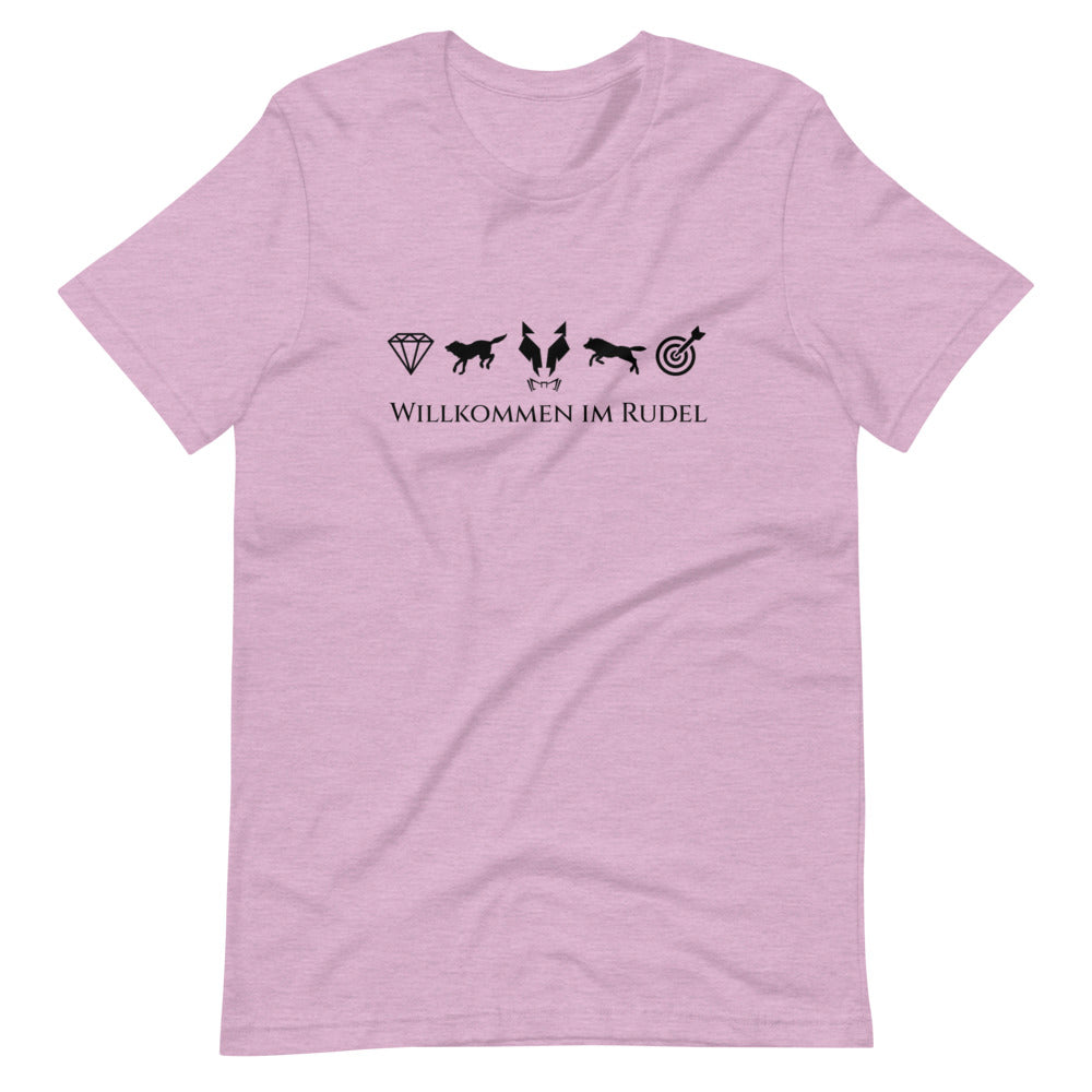 Kurzärmeliges T-Shirt Unisex Lupo "Willkommen im Rudel"