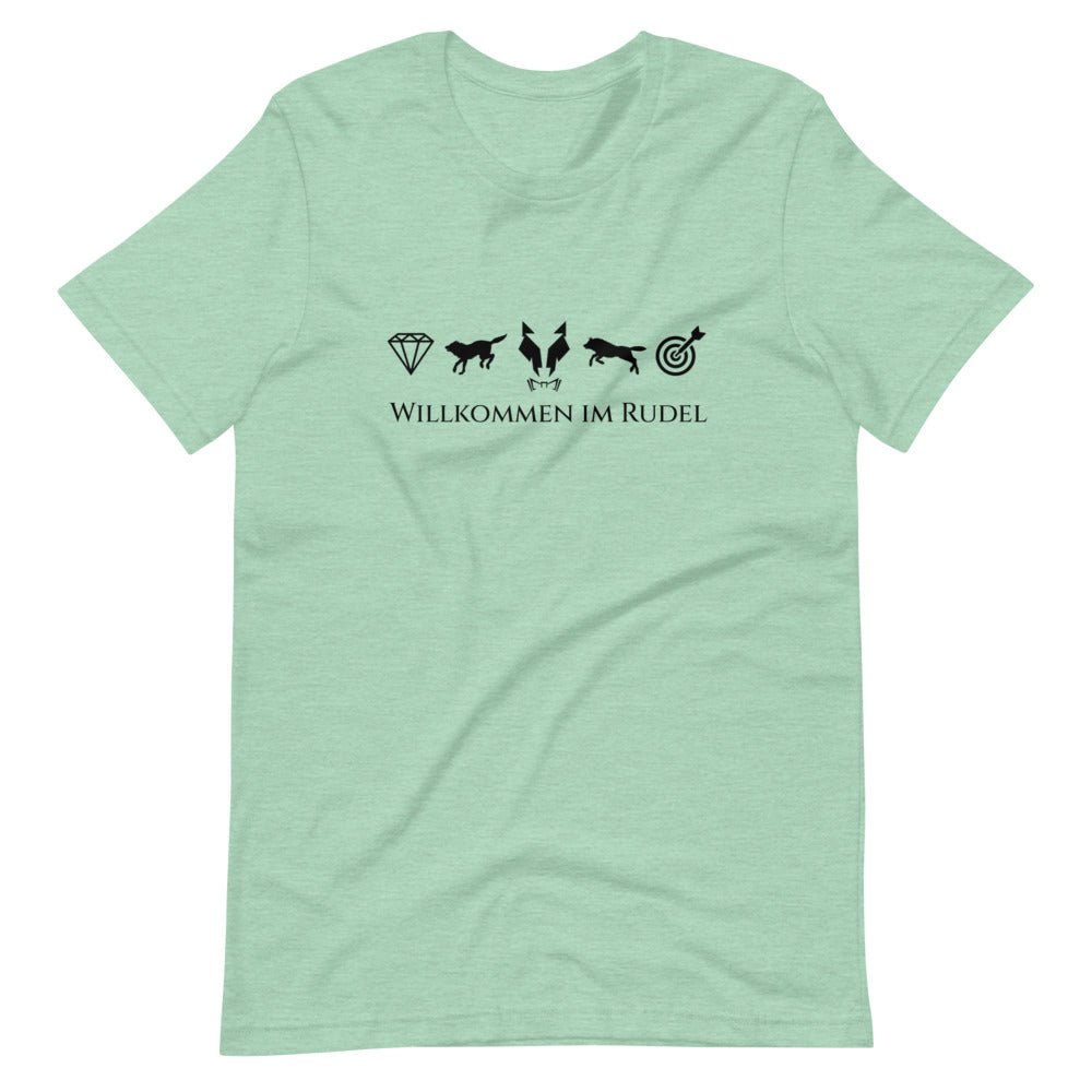 Kurzärmeliges T-Shirt Unisex Lupo "Willkommen im Rudel"