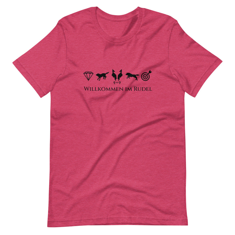 Kurzärmeliges T-Shirt Unisex Lupo "Willkommen im Rudel"