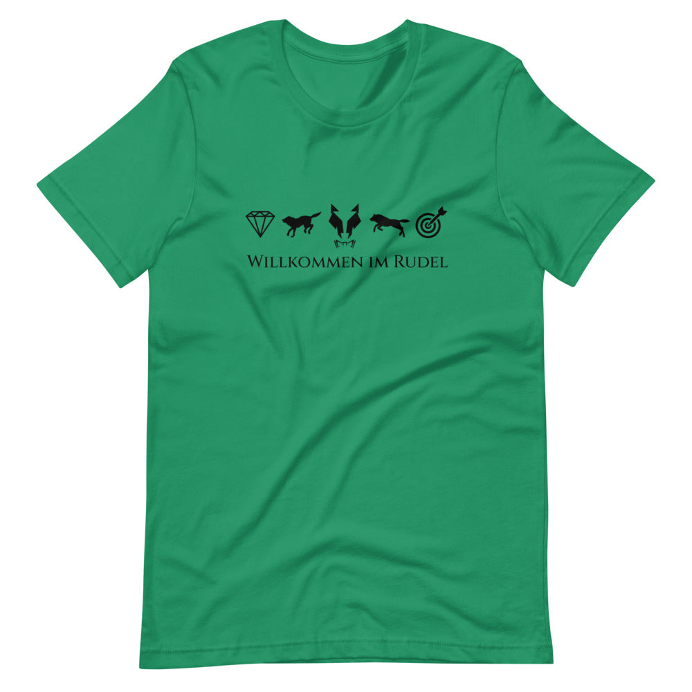 Kurzärmeliges T-Shirt Unisex Lupo "Willkommen im Rudel"