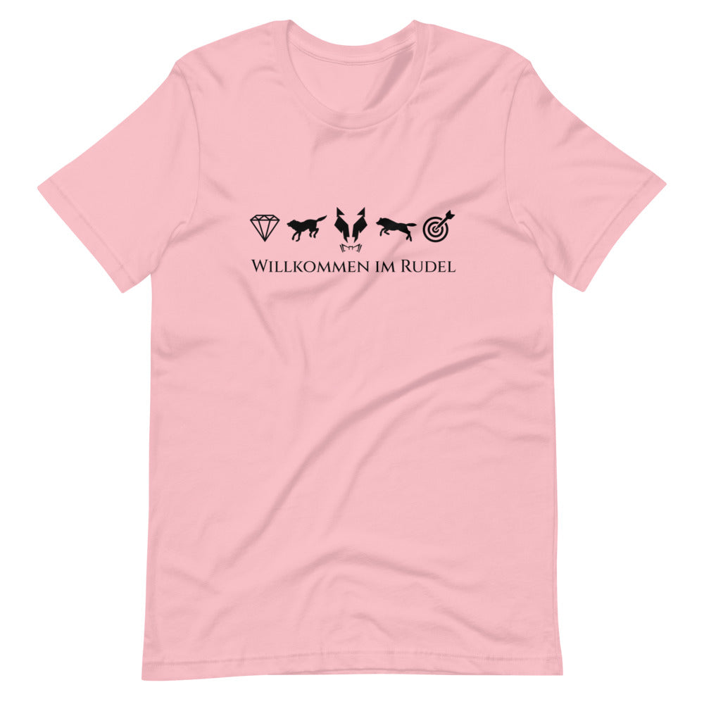 Kurzärmeliges T-Shirt Unisex Lupo "Willkommen im Rudel"