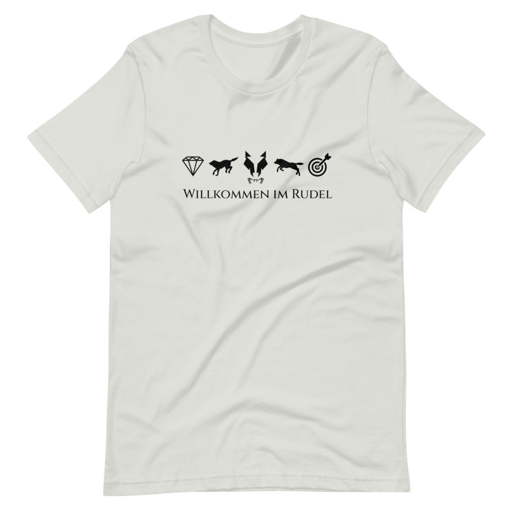 Kurzärmeliges T-Shirt Unisex Lupo "Willkommen im Rudel"
