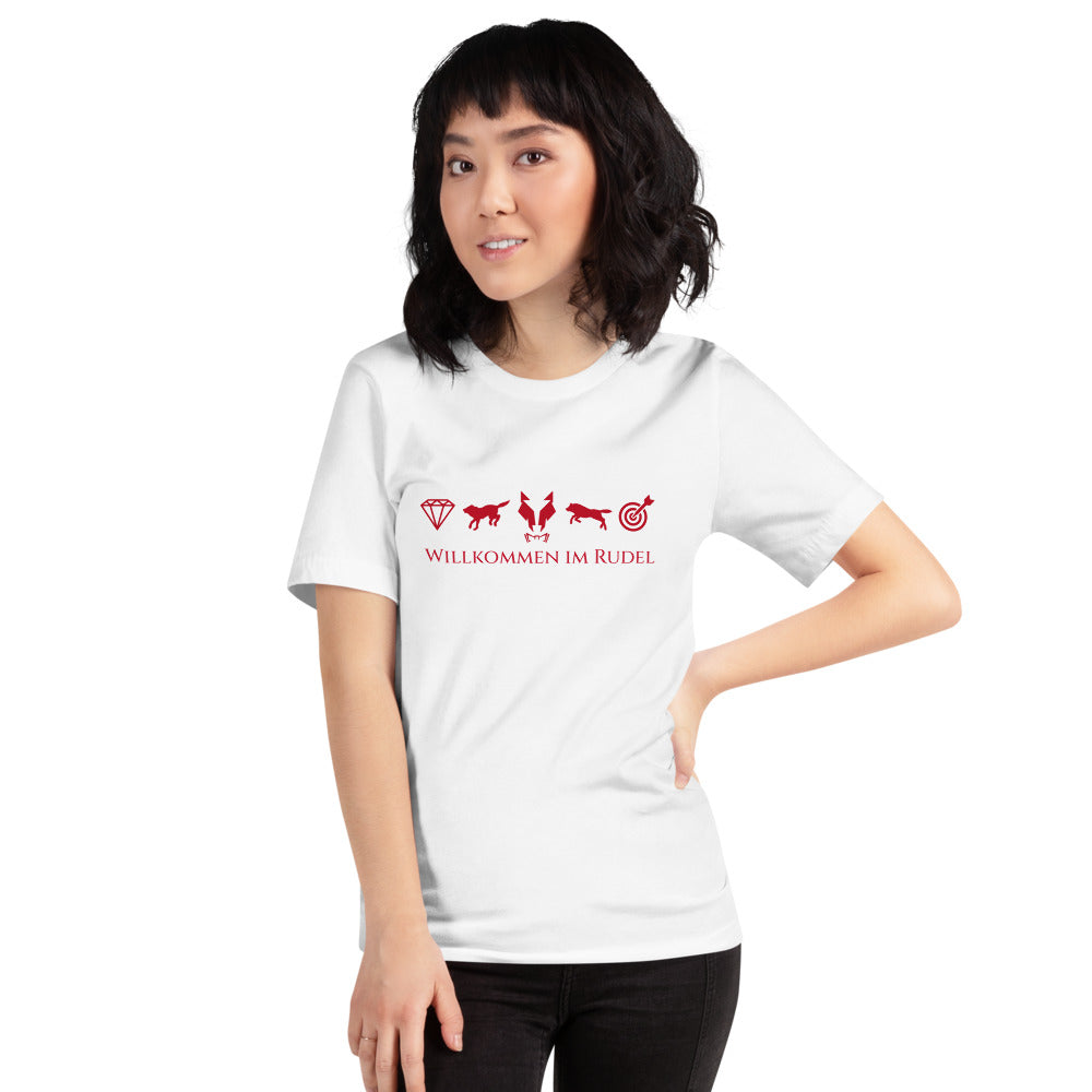 Kurzärmeliges T-Shirt Unisex Lupo "Willkommen im Rudel"
