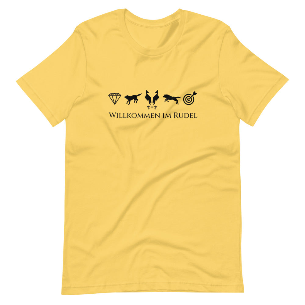 Kurzärmeliges T-Shirt Unisex Lupo "Willkommen im Rudel"