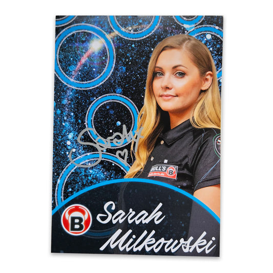 BULL'S Sarah "Sapphire" Milkowski ondertekende handtekeningkaart