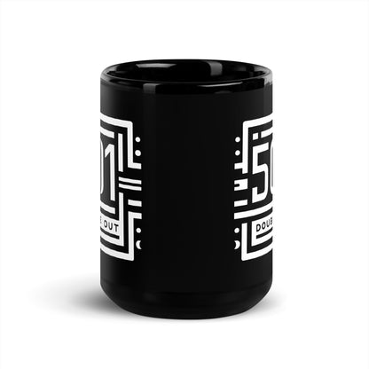 Schwarze glänzende Tasse Kaffeetasse 501 Double Out 2.0 w