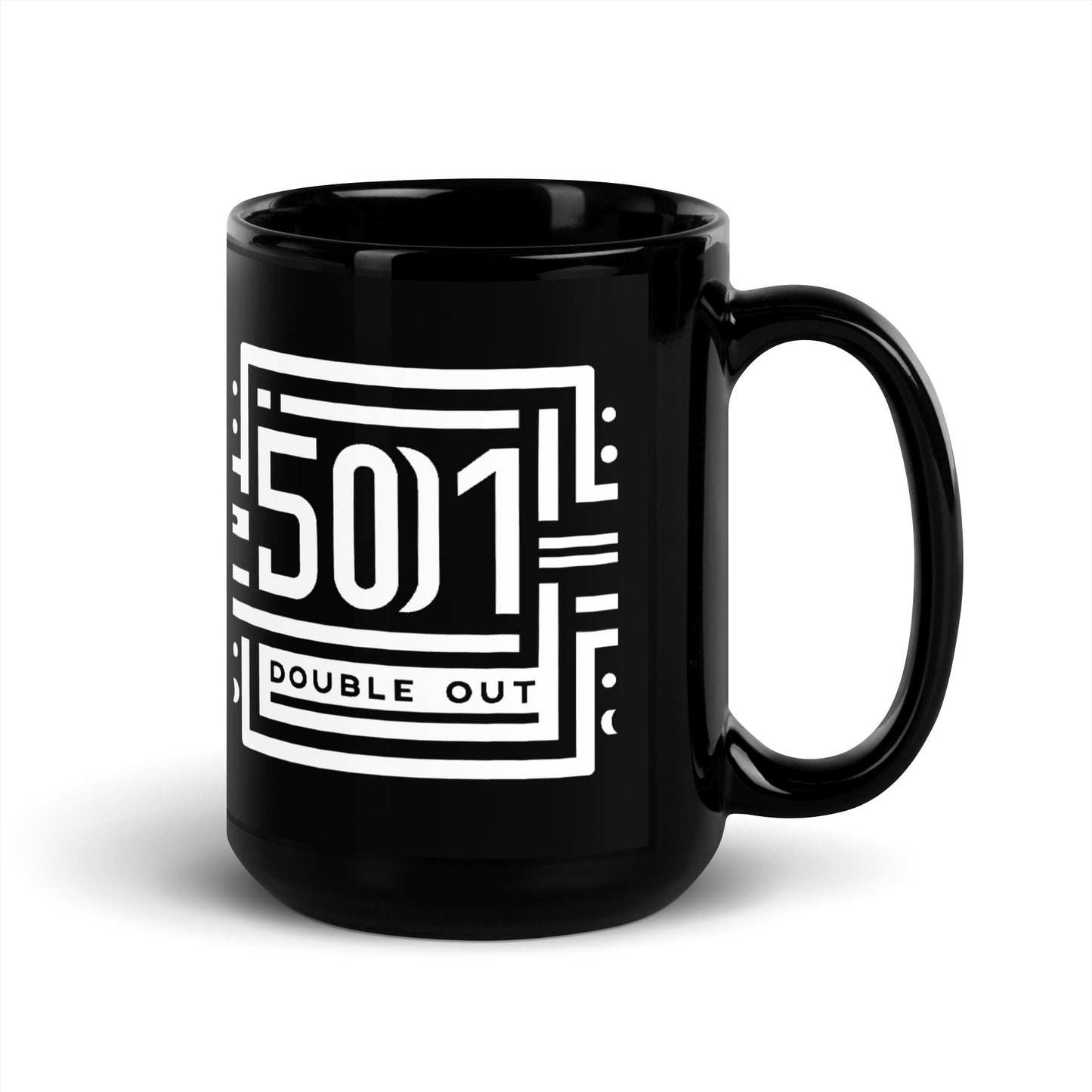 Schwarze glänzende Tasse Kaffeetasse 501 Double Out 2.0 w